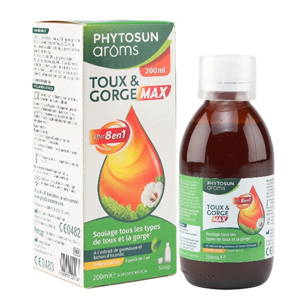 Phytosun Arôms sirop toux et gorge Max