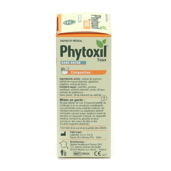 Sirop toux sèches et grasses sans sucre Phytoxil Sanofi - 120ml