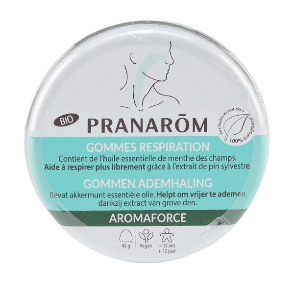 Pranarom Aromaforce Gommes Respiration Bio Menthe Pin