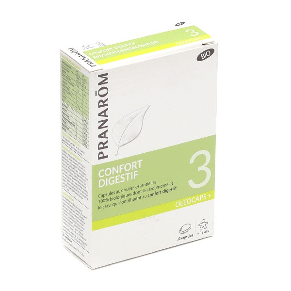 Pranarom Oléocaps 3 en capsules - Confort digestif - Aromathérapie