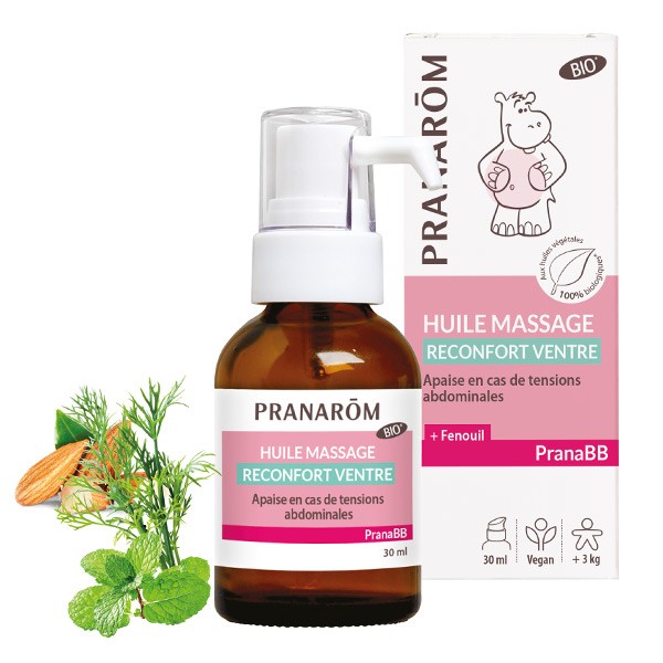 Pranarom PranaBB huile massage réconfort ventre Bio