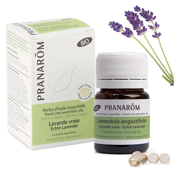 Pranarom Perles d'huile essentielle de Lavande vraie Bio capsules