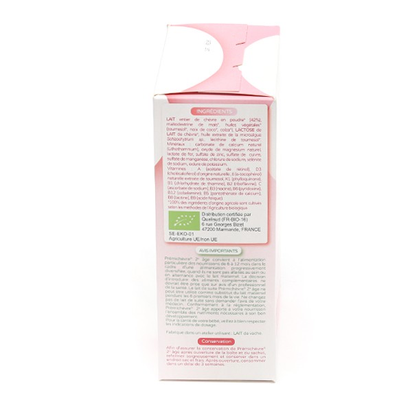 Lait JUNÉO chèvre 2ème age, 100% bio