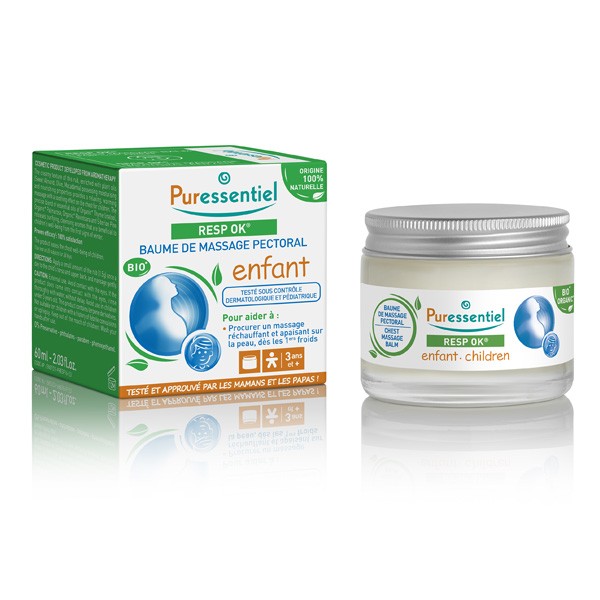 Puressentiel Resp Ok baume de massage pectoral enfant