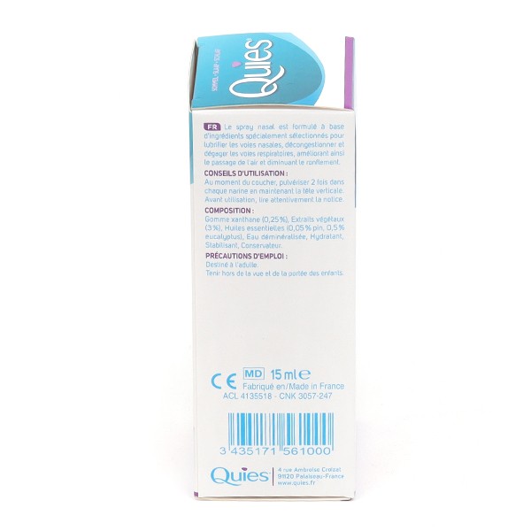 Spray Nasal Anti-Ronflement Ultra Efficace QUIES 