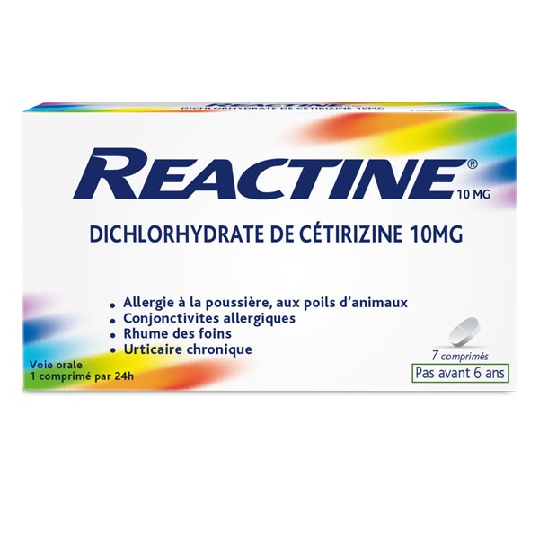 Reactine 10 mg comprimé