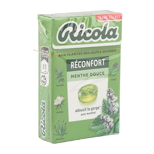 Ricola Réconfort Menthe douce bonbons sans sucres