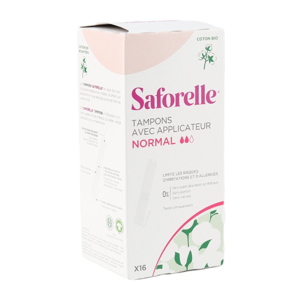 Saforelle Normal tampons avec applicateur Coton bio