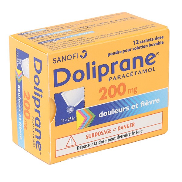 Doliprane 200 mg  poudre en sachets