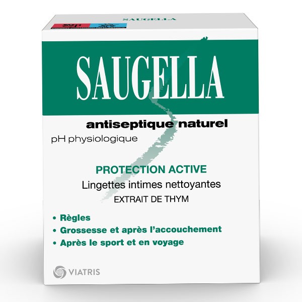 Saugella antiseptique naturel lingettes