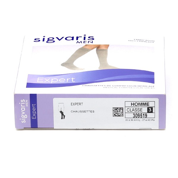 Sigvaris Diabtx3 Chaussettes de Contention Homme Classe 3 - Diabétique