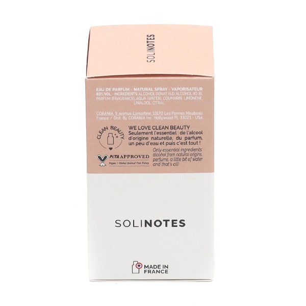 Solinotes Eau de Parfum Vanille - Tonka - Relaxant - Made in France