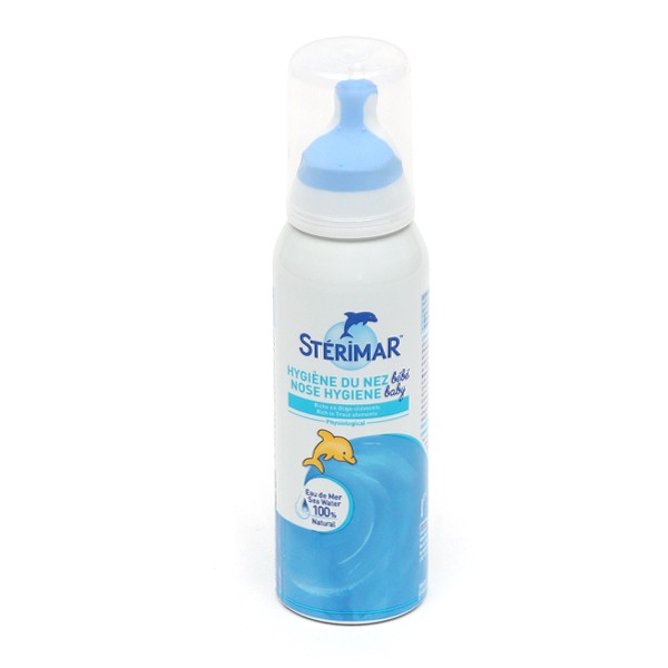 Spray Nasal Bébé - Hygiène du Nez - Eau de Mer - Stérimar - 100 ml