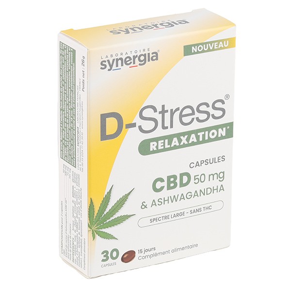 D Stress Relaxation CBD 50 mg & Ashwagandha capsules