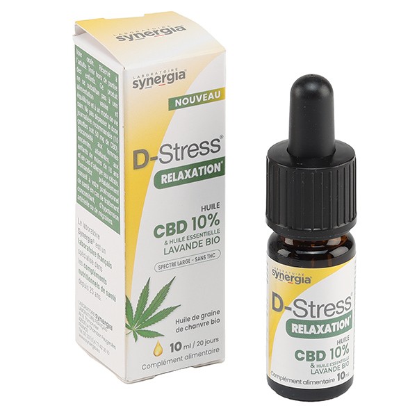 D Stress Relaxation Huile CBD 10% et Lavande gouttes