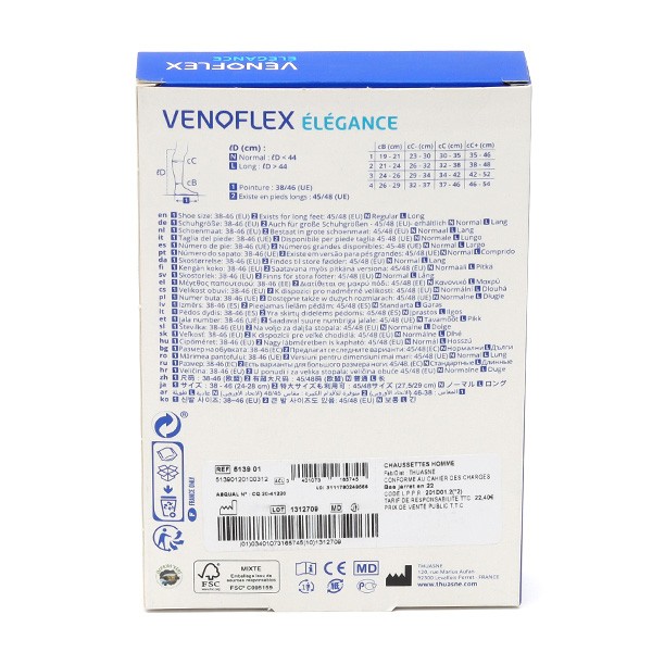 Venoflex Elegance® classe 2 / Chaussettes de contention homme 512901