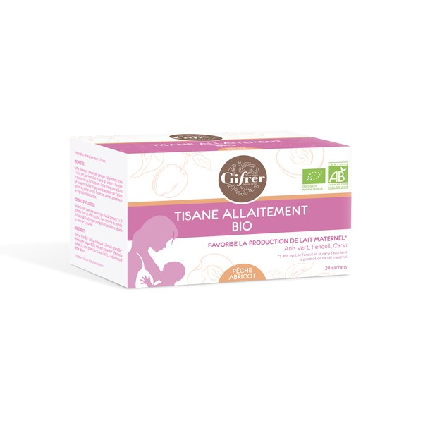 Gifrer Maman tisane allaitement bio Pêche abricot sachets