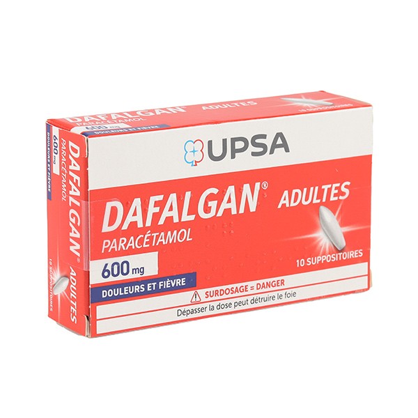 Dafalgan 600 mg suppositoire