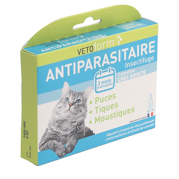 Vetoform antiparasitaire Chat pipettes