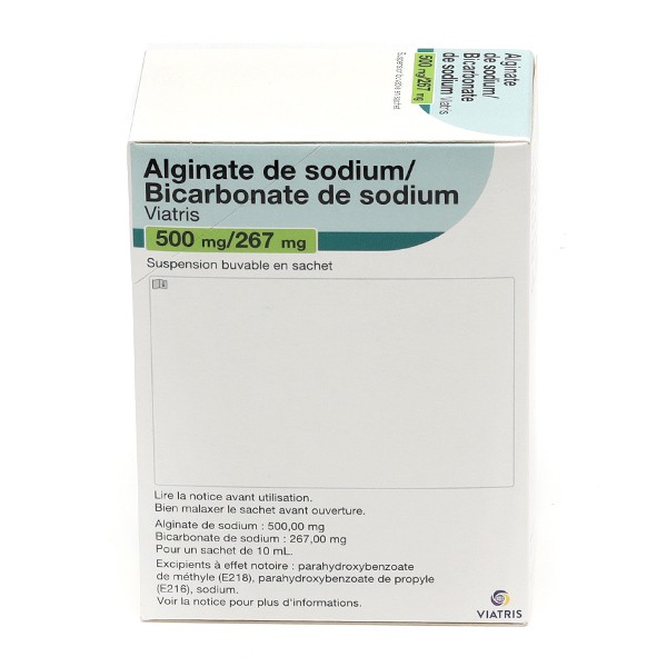 Alginate De Sodium / Bicarbonate de Sodium 500Mg/267Mg - Menthe