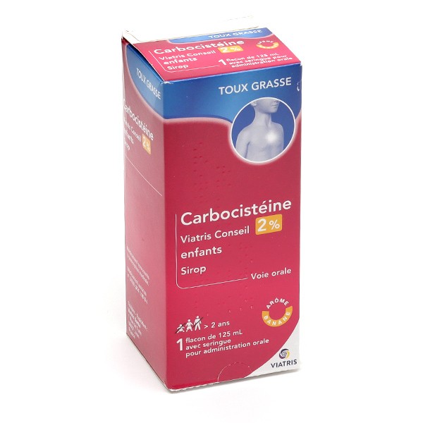 Carbocistéine 2 % sirop enfant - Toux grasse - Fluidifiant
