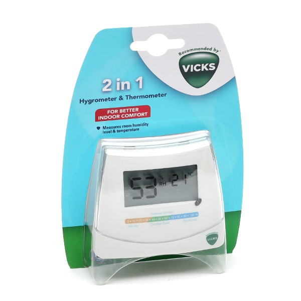 Vicks V70 hygromètre et thermomètre 2 en 1 - Humidité de l'air ambiant