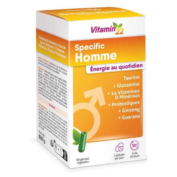 Vitamin'22 specific homme gélules