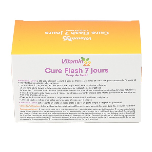 Vitamin'22 Cure Vitamines Flash 7 Jours "coup De Fouet"