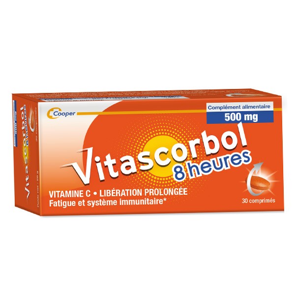 Vitascorbol 8 heures Vit C 500 mg comprimé