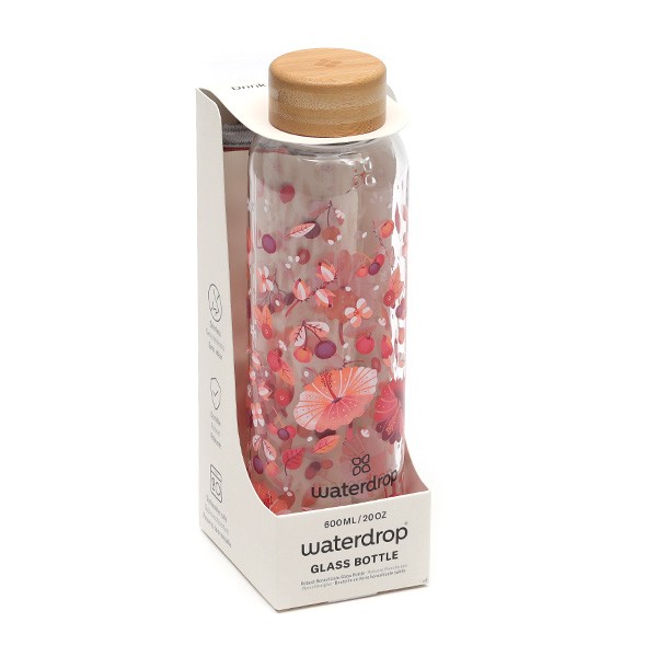 Bouteille en verre Waterdrop - bouteille transparente relax