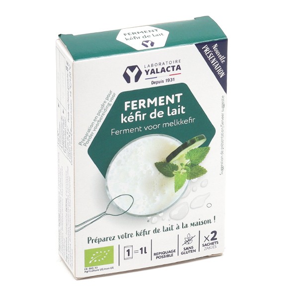 Yalacta ferments pour Kefir lait bio sachet - Adapté à 1 litre