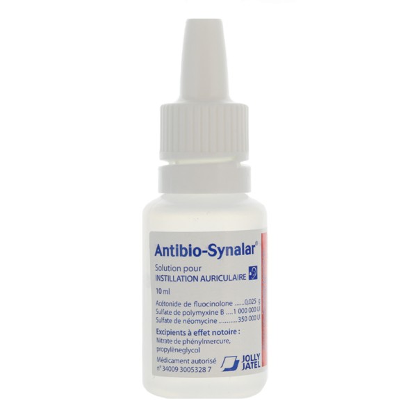 Antibio Synalar Gouttes Auriculaires Traitement Otites Externes