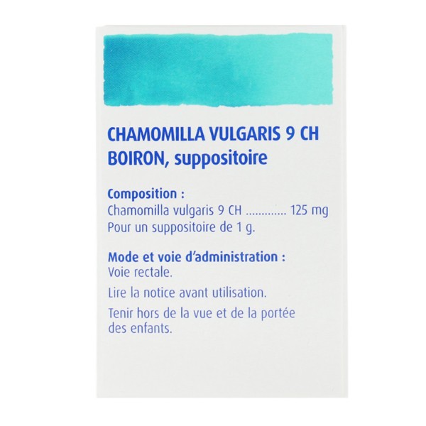 Chamomilla Vulgaris 9ch Suppositoires Homeopathiques Boiron