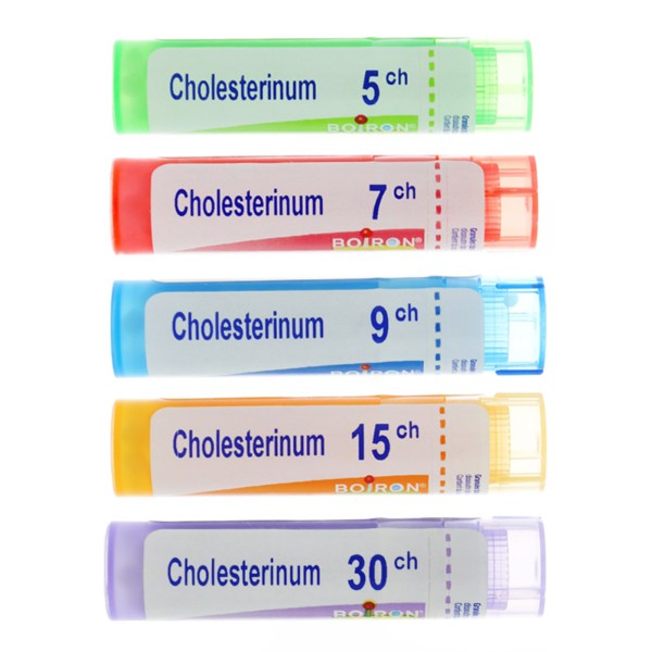 Cholesterinum en tubes granules homéopathiques Boiron  Cholesterol