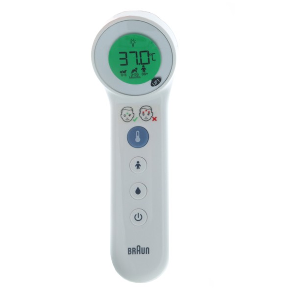 Thermomètre Braun BNT 400 sans contact + contact avec âge