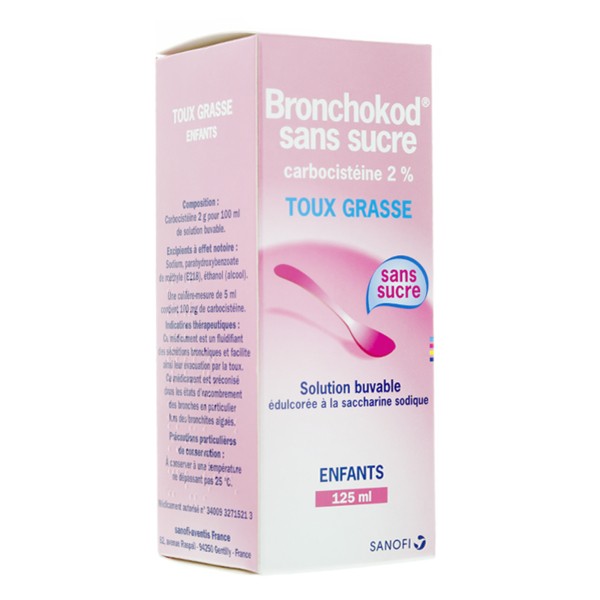 Bronchokod 2 Sirop Sans Sucre Enfants Contre La Toux Grasse 125 Ml