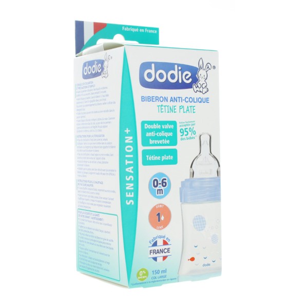 Dodie Biberon Sensation Debit Lent 150 Ml De La Naissance A 6 Mois