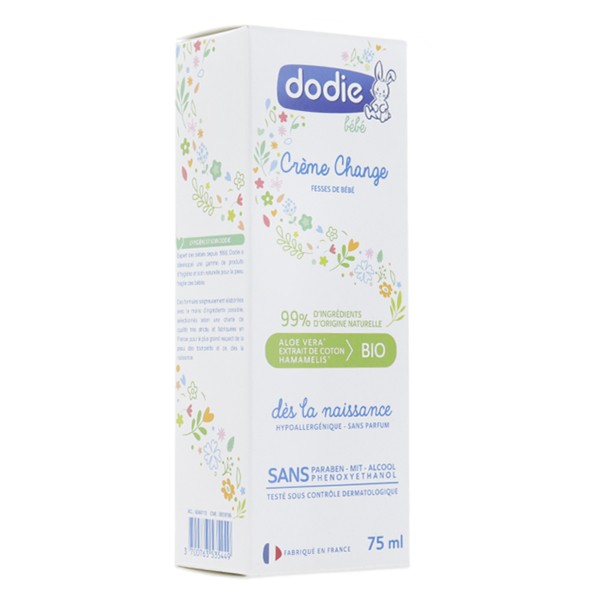 Dodie Creme Change Bebe Bio 75 Ml Previent L Erytheme Fessier