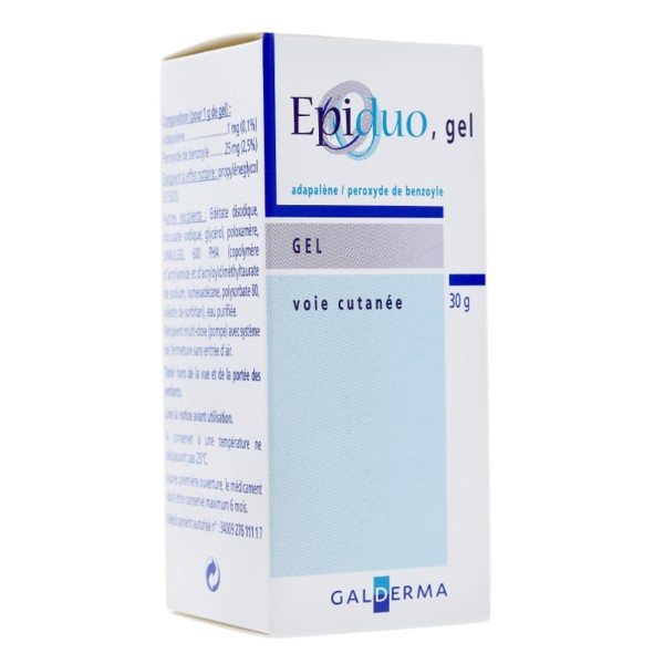 Epiduo 0,1% gel 30g - Traitement anti acné - Médicament sur ordonnance