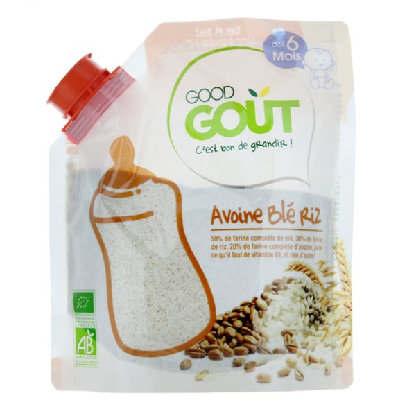 Good Gout Cereales Avoine Ble Riz Bio Sans Sucre Bebe Des 6 Mois