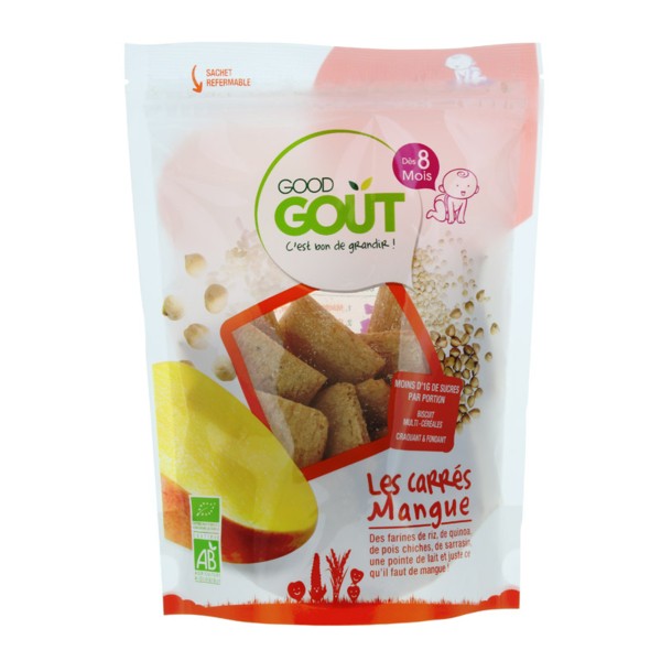 Good Gout Carres Mangue Bio 50 G Biscuits Bebe Des 8 Mois