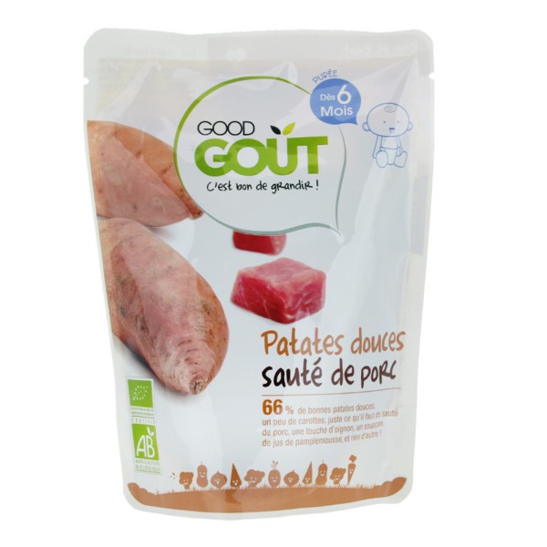 Good Gout Puree Bio Patates Douces Saute De Porc Repas Bebe Des 6 Mois