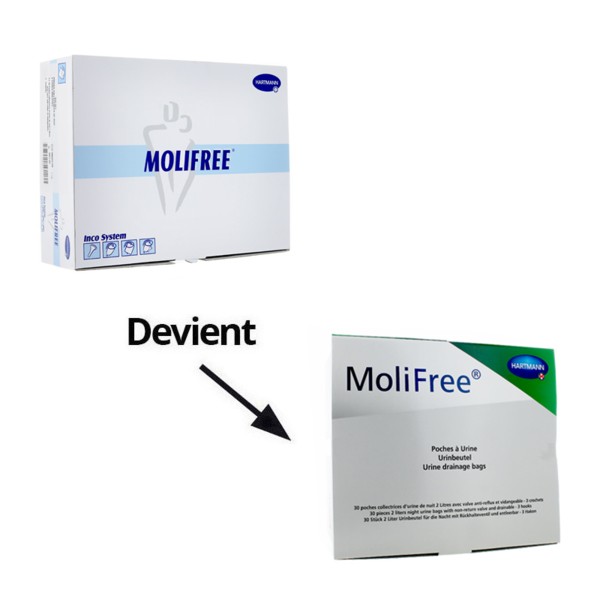 Molifree 30 Poches A Urines De Nuit 2l Pour Incontinence