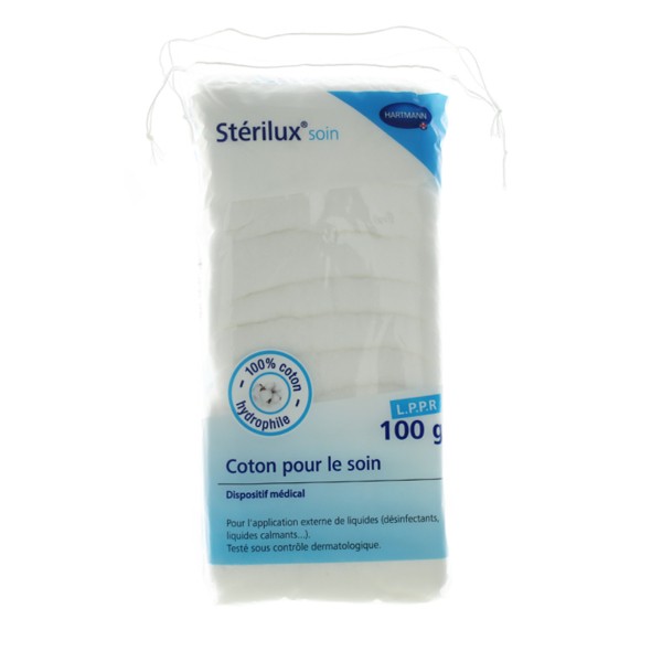 Sterilux soin Coton hydrophile - Nettoyage et désinfection de la peau