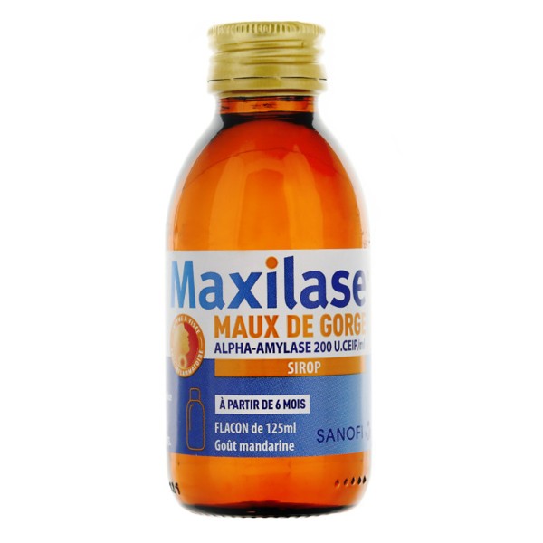 Maxilase Maux De Gorge Sirop En Flacon Enzyme Alpha Amylase