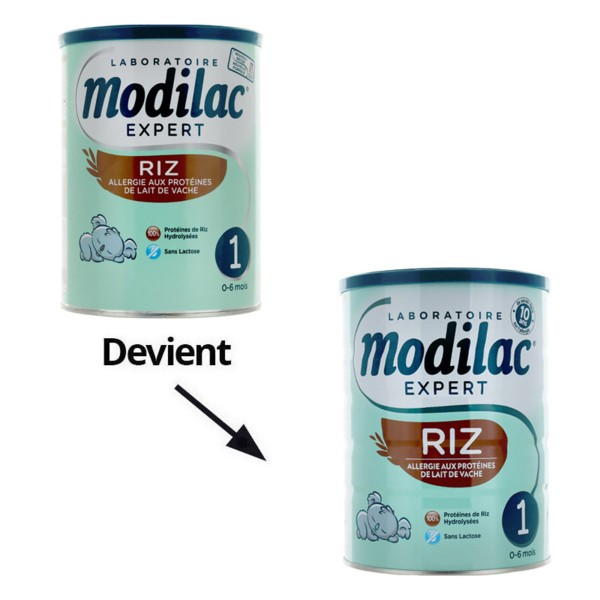 Modilac Expert Riz Lait 1er Age 800g Sans Lactose Aplv