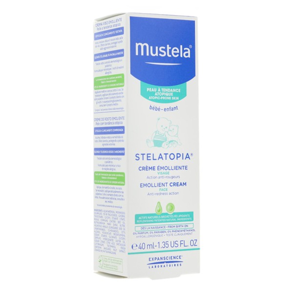 Mustela Stelatopia Creme Emolliente Visage Bebe Eczema Peau Atopique