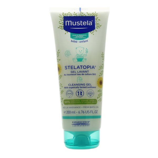 Mustela Stelatopia Gel Lavant Relipidant Pour Bebe Peau Seche Atopique