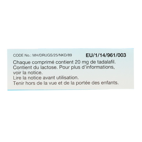 Tadalafil 20 mg mylan prix