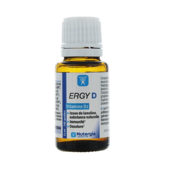 Nutergia Ergy D solution 15ml - Complément Vitamine D3 - Immunité